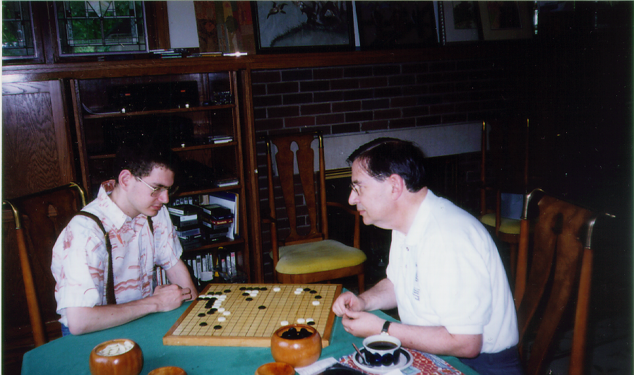 My father and me playing Go ("Wei Qi"). Dont be fooled by the bemused ...
